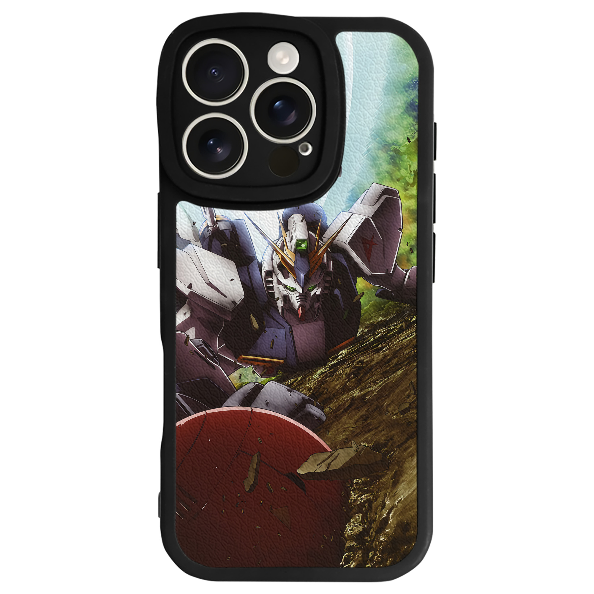 （画像用） 機動戦士ガンダム Mobile Suit Gundam 【iPhone 16シリーズ対応】シリコンスマホケース（レザー調） 材質：シリコン